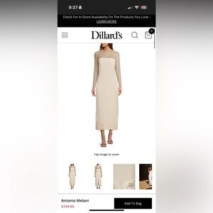 Antonio Melani Beige Long Sleeve Dress